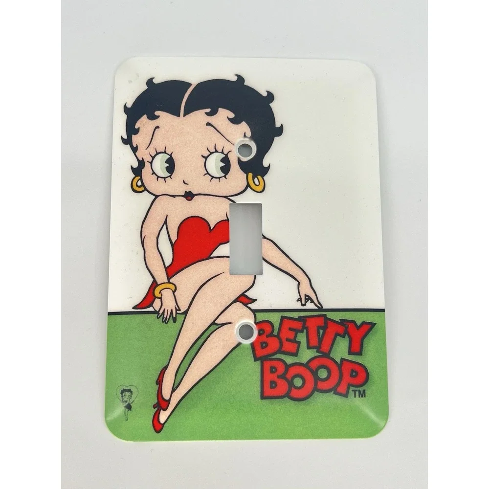 Vintage '97 Classic Betty Boop Light Switch Cover & Spotlight Metal Lunchbox Set - Picture 2 of 12